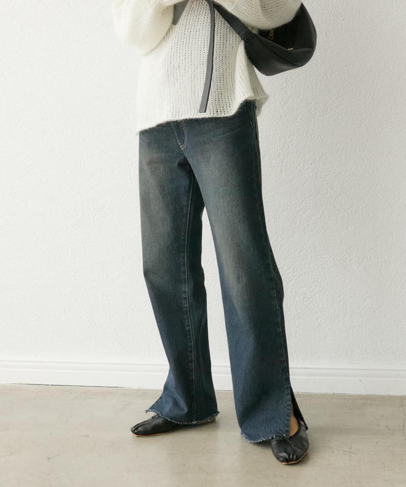 【全骨格美脚見え！】slit DENIM