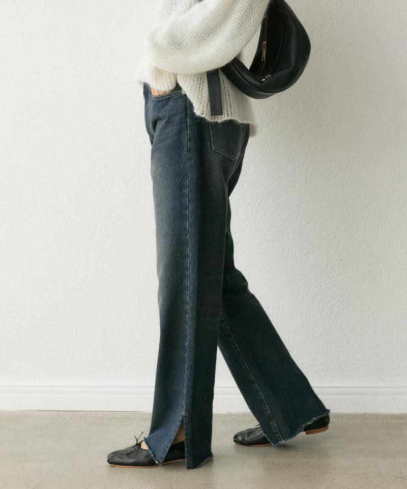 【全骨格美脚見え！】slit DENIM