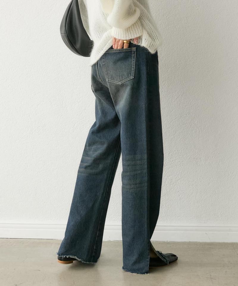 【全骨格美脚見え！】slit DENIM