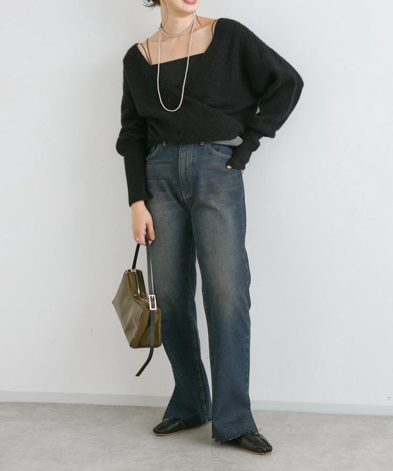 【全骨格美脚見え！】slit DENIM