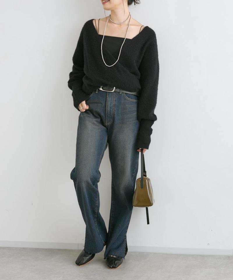 【全骨格美脚見え！】slit DENIM
