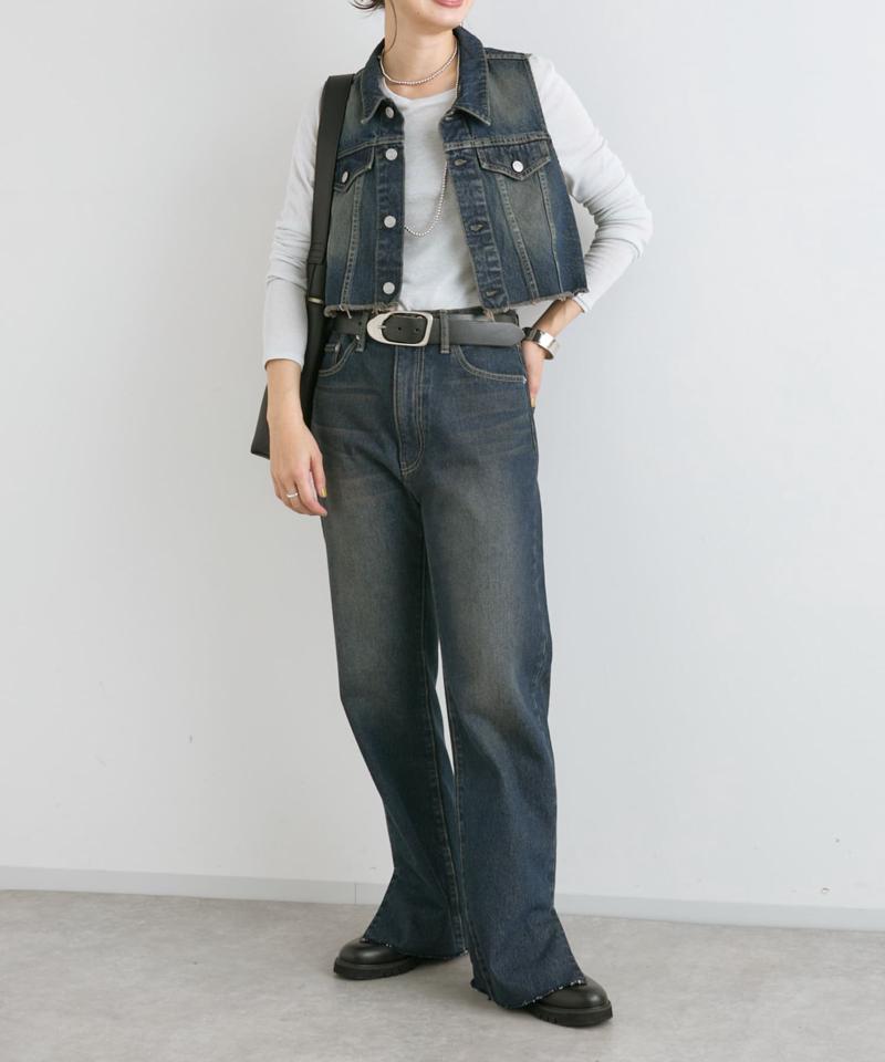 【全骨格美脚見え！】slit DENIM