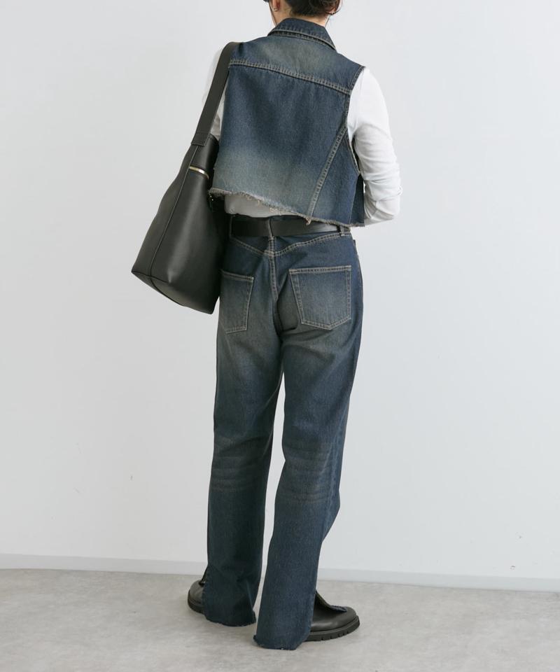 【全骨格美脚見え！】slit DENIM