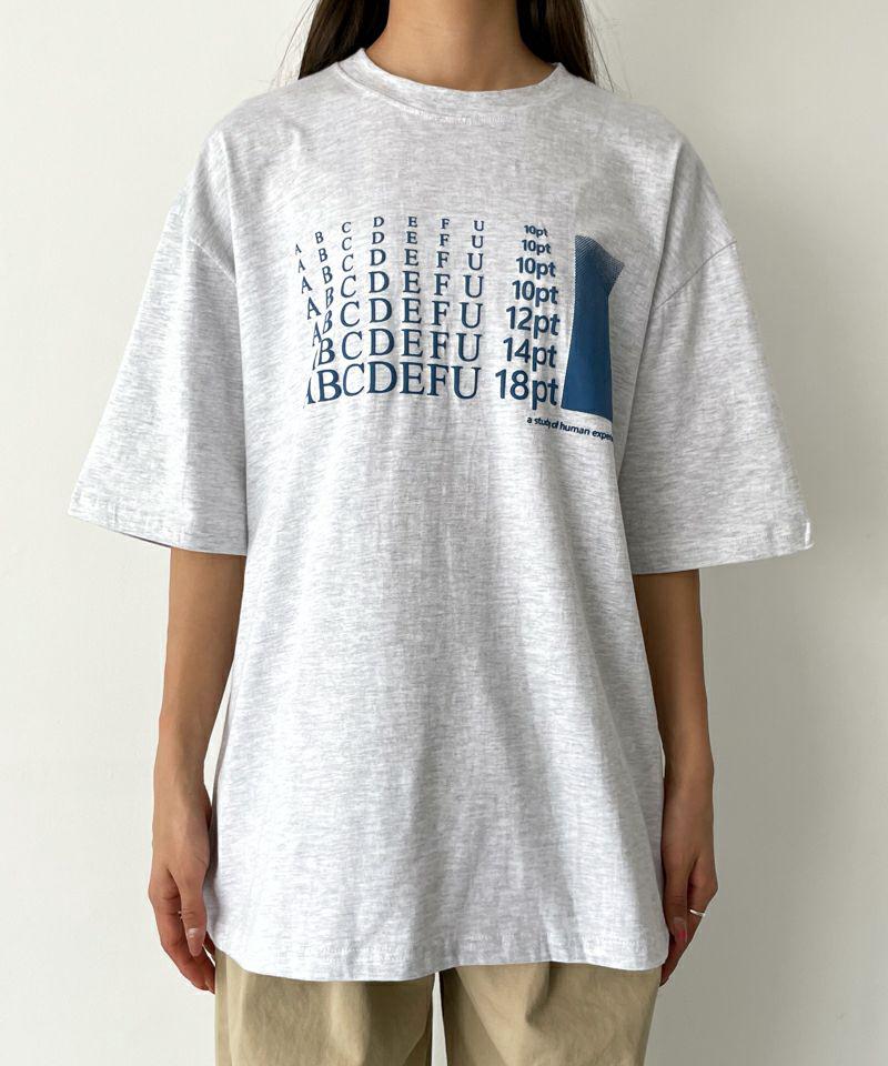 El mar(エルマール)"ABCDEFU"プリント半袖Tシャツ