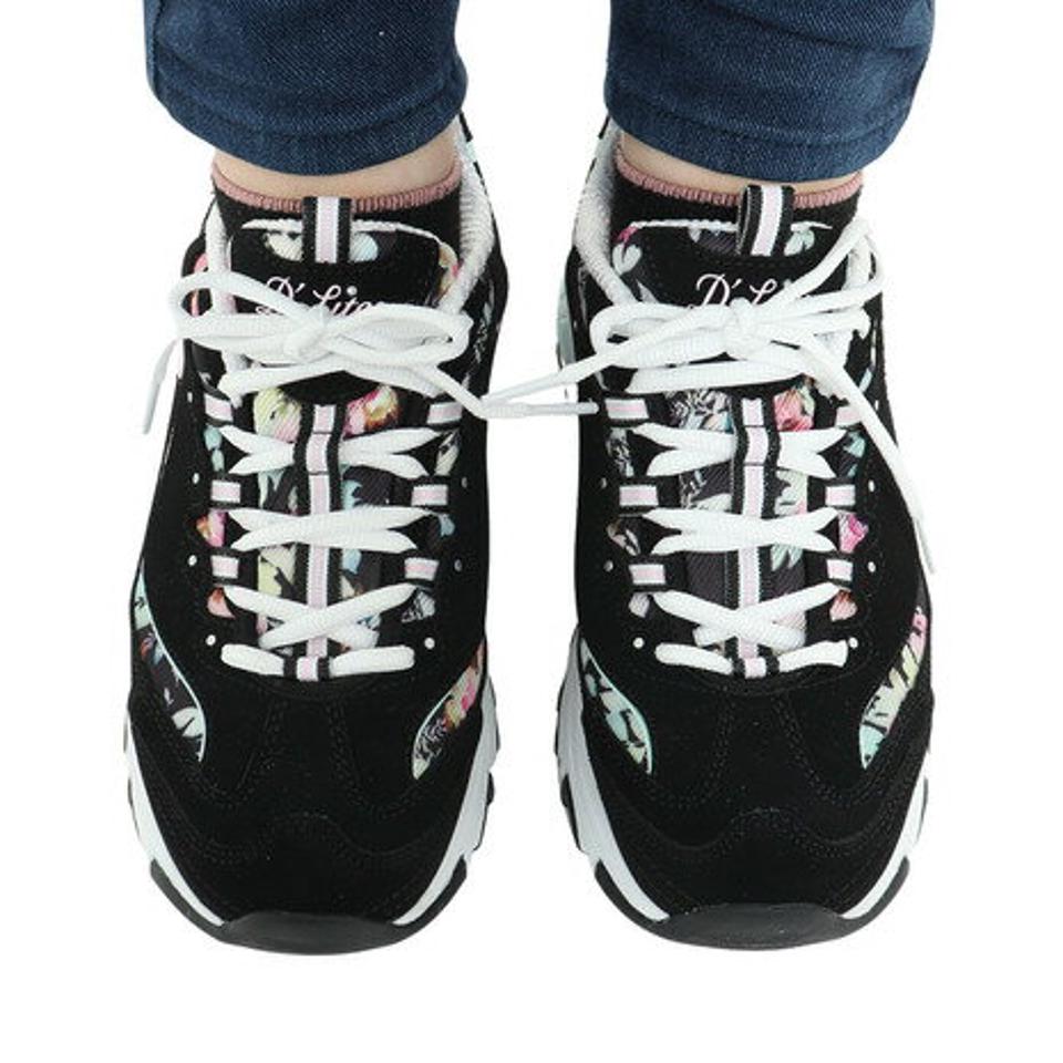 スケッチャーズ（SKECHERS）（レディース）カジュアルシューズ ディーライト ブルーミング フィールズ ブラック 149794-BKMT スニーカー タウン 通気性
