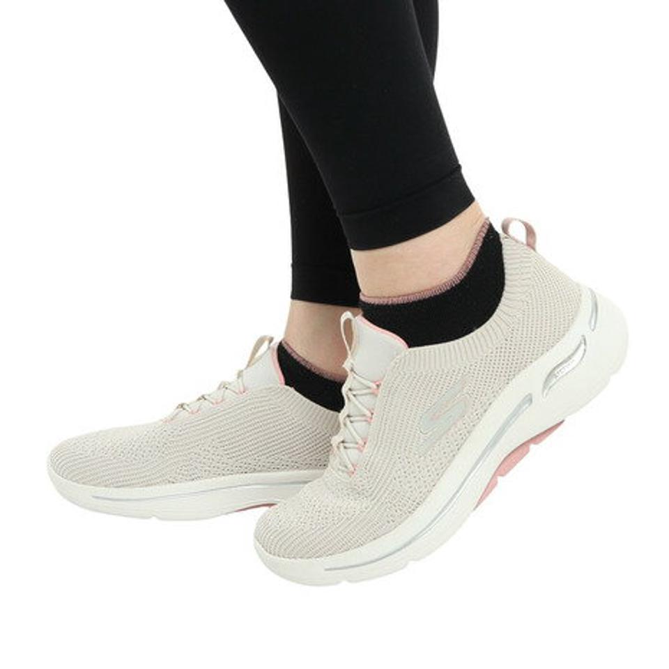 スケッチャーズ（SKECHERS）（レディース）ウォーキングシューズ ゴーウォーク アーチフィット クリスタルウェーブ 124882-TPPK