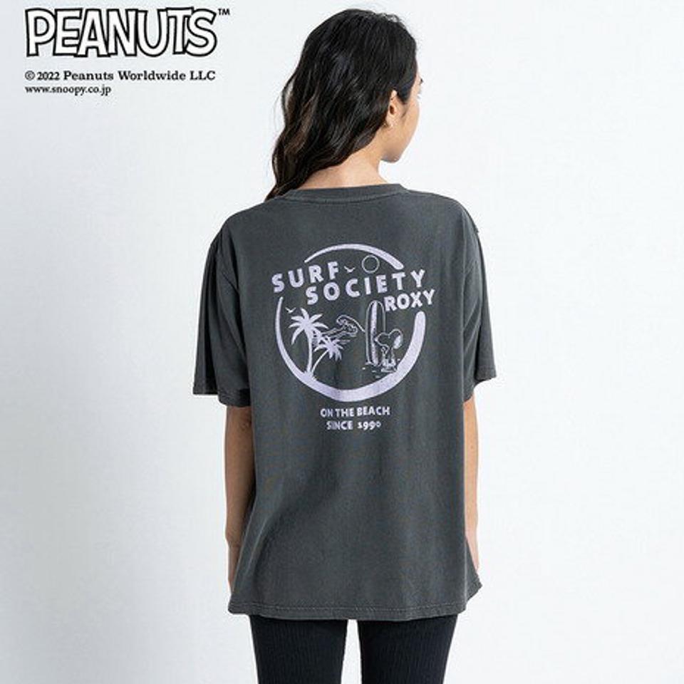 ロキシー(ROXY)(レディース)半袖 Tシャツ レディース PEANUTS SURF SOCIETY ROXY 23SPRST231089BLK