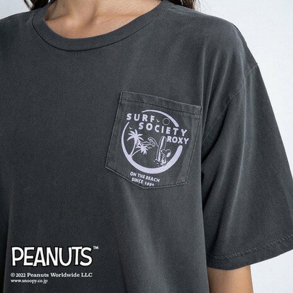 ロキシー(ROXY)(レディース)半袖 Tシャツ レディース PEANUTS SURF SOCIETY ROXY 23SPRST231089BLK