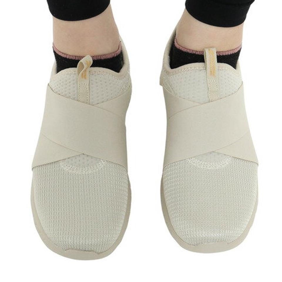 スケッチャーズ（SKECHERS）（レディース）カジュアル シューズ ボブス スクワッド カオス 2 シャイン ベージュ 117221-NAT スニーカー タウン 洗濯機洗い可