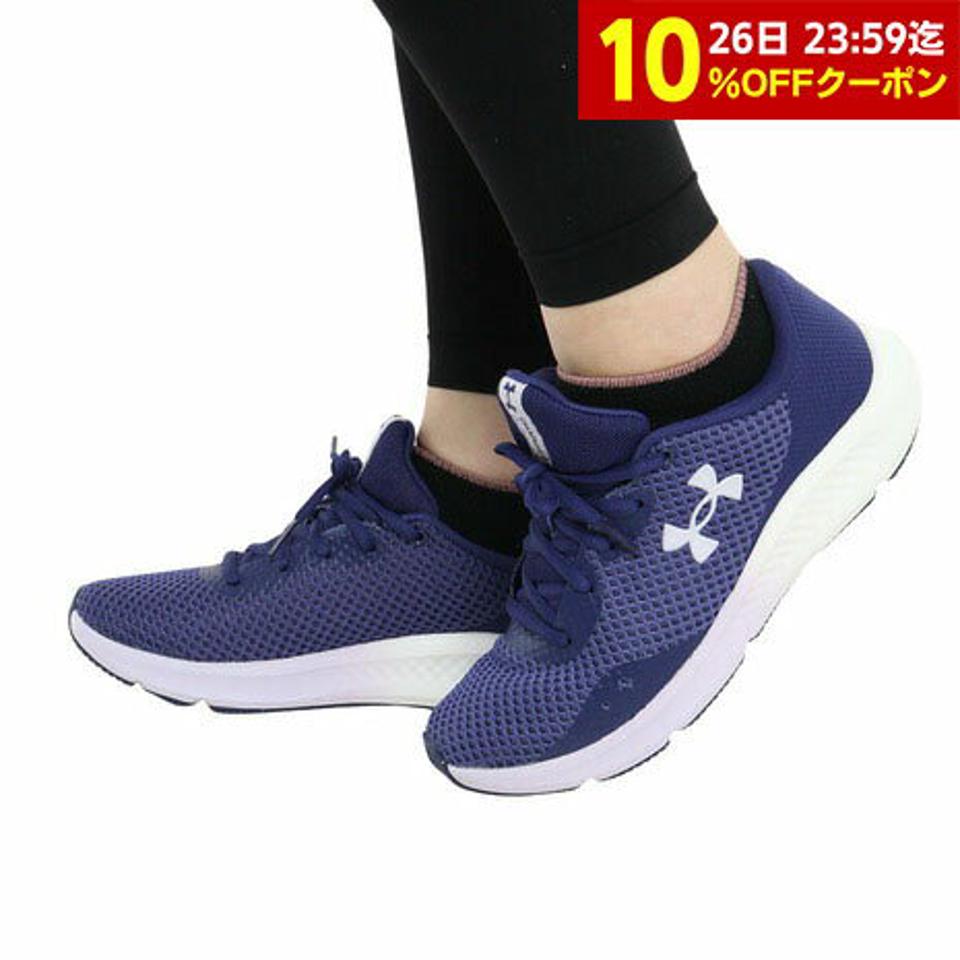 アンダーアーマー（UNDER ARMOUR）（レディース）ランニングシューズ チャージド パスート3 ネイビー パープル 3024889 501 スニーカー ジョギング クッション