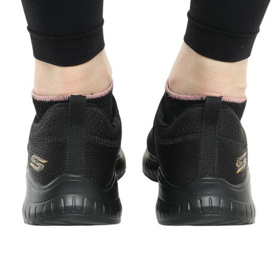 スケッチャーズ（SKECHERS）（レディース）カジュアル シューズ ボブス スクワッド カオス 2 シャイン ブラック 117221-BBK スニーカー タウン 洗濯機洗い可