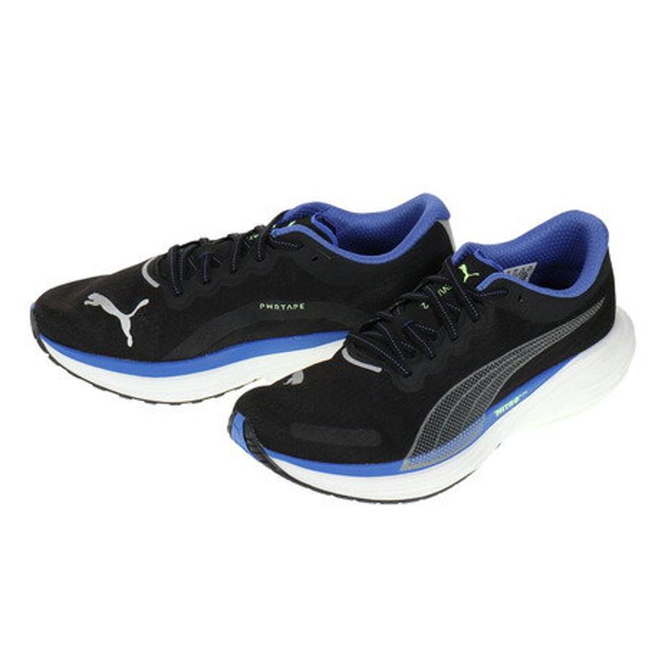 プーマ（PUMA）（メンズ）ランニングシューズ ディヴィエイト ニトロ 2 ブラック 37680711 スニーカー ジョギング トレーニング クッション性 軽量