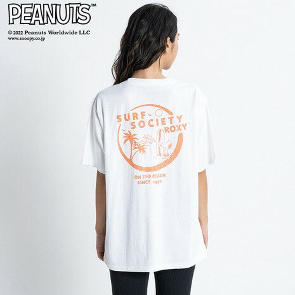 ロキシー（ROXY）（レディース）半袖 Tシャツ レディース PEANUTS SURF SOCIETY ROXY 23SPRST231089WHT