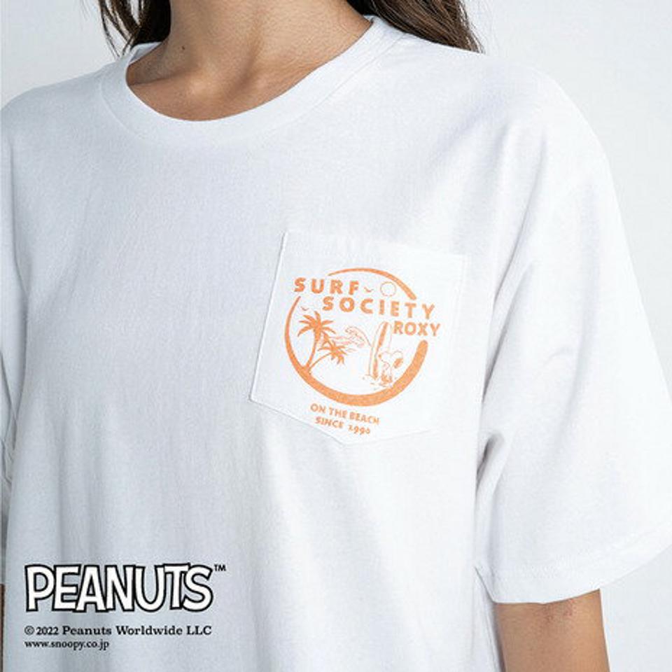 ロキシー（ROXY）（レディース）半袖 Tシャツ レディース PEANUTS SURF SOCIETY ROXY 23SPRST231089WHT
