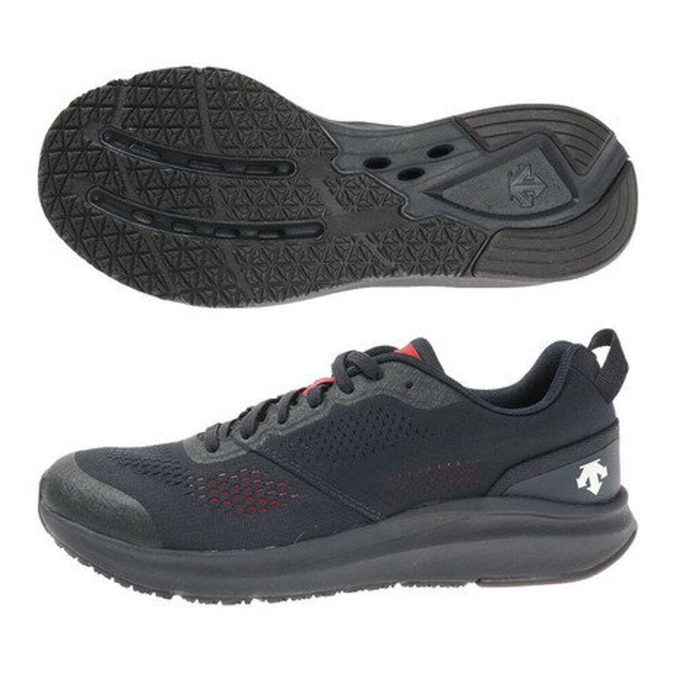 【4/10限定！エントリーで最大100％ポイントバック】デサント（DESCENTE）（メンズ）ランニングシューズ デルタ LD ブラック DN1RGF01NR スニーカー トレーニング ジョギング マラソン 陸上 駅伝 レース