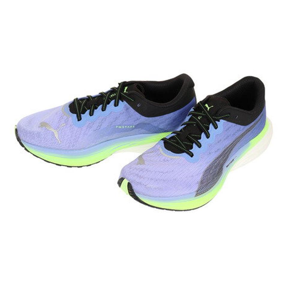 プーマ（PUMA）（メンズ）ランニングシューズ ディヴィエイト ニトロ 2 ワイド ブルー 37748403