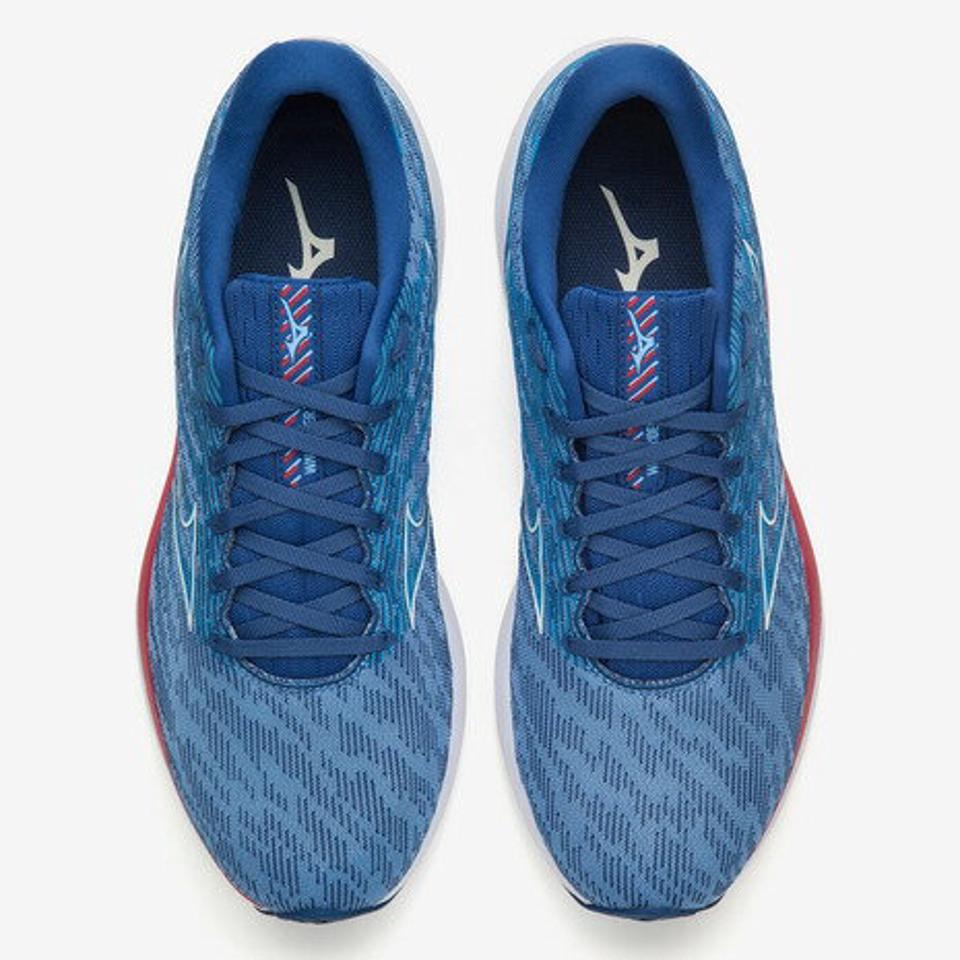 ミズノ（MIZUNO）（メンズ）ランニングシューズ ウエーブライダー26 ブルー J1GC220355 スニーカー ジョギング トレーニング 厚底 プレート