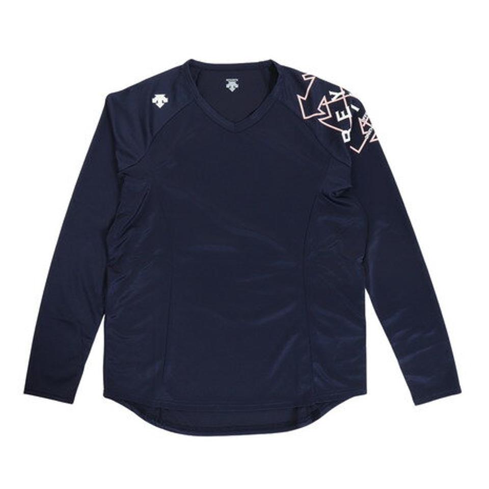 デサント（DESCENTE）（レディース） レディース 長袖プラクティスシャツ DVWUJB50 NV バレーボールウェア