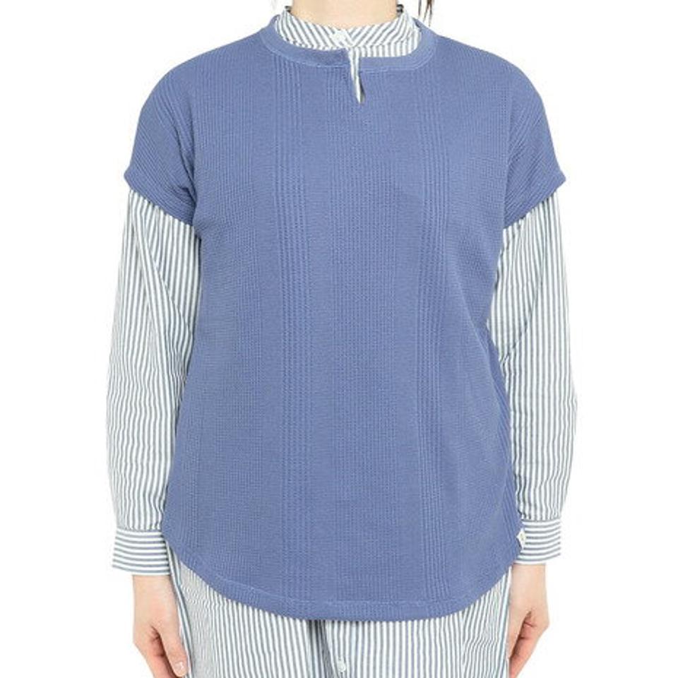 エルケクス（ELKEX）（レディース）半袖 ジャガード Tシャツ EKL3S11003 PUL