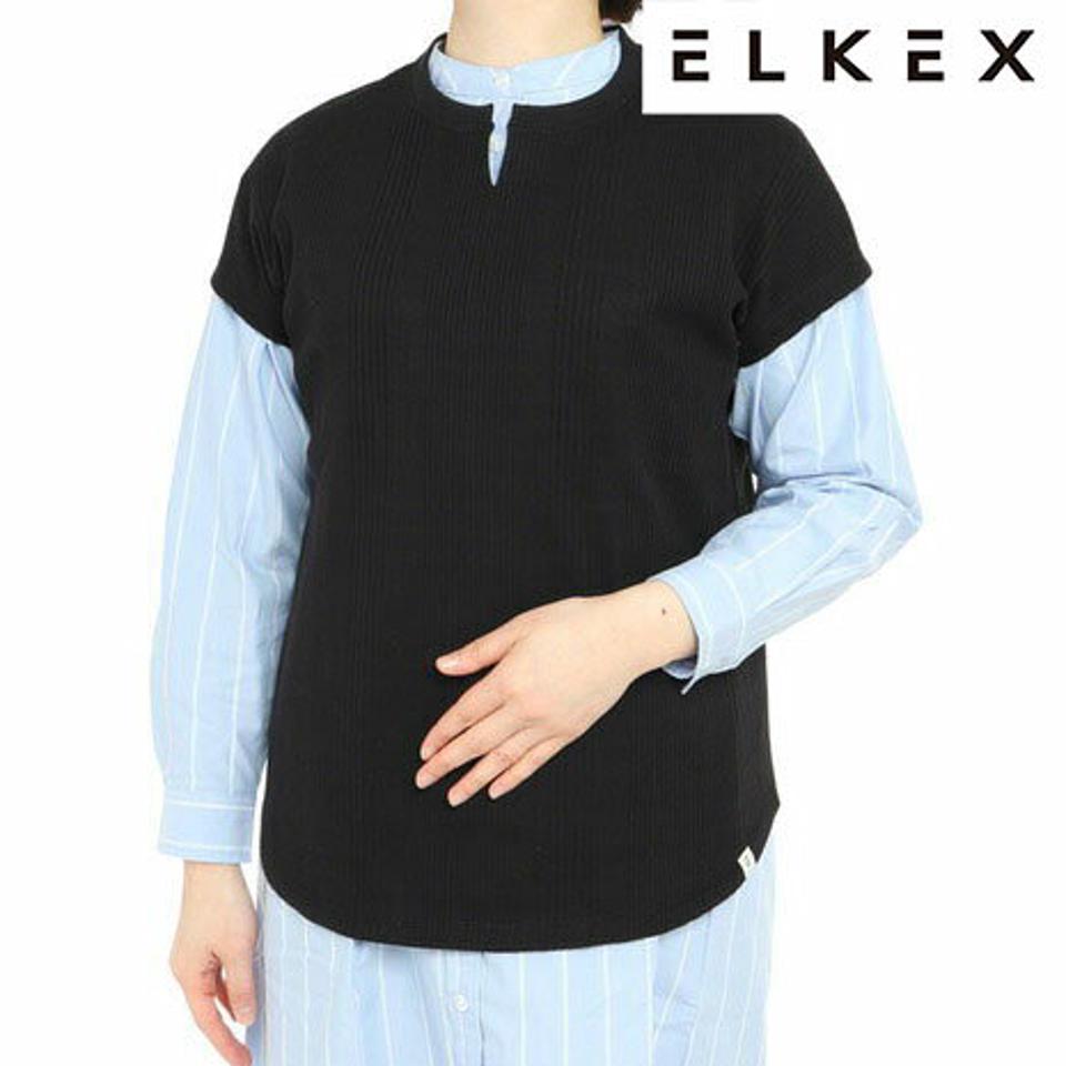 エルケクス（ELKEX）（レディース）半袖 ジャガード Tシャツ EKL3S11003