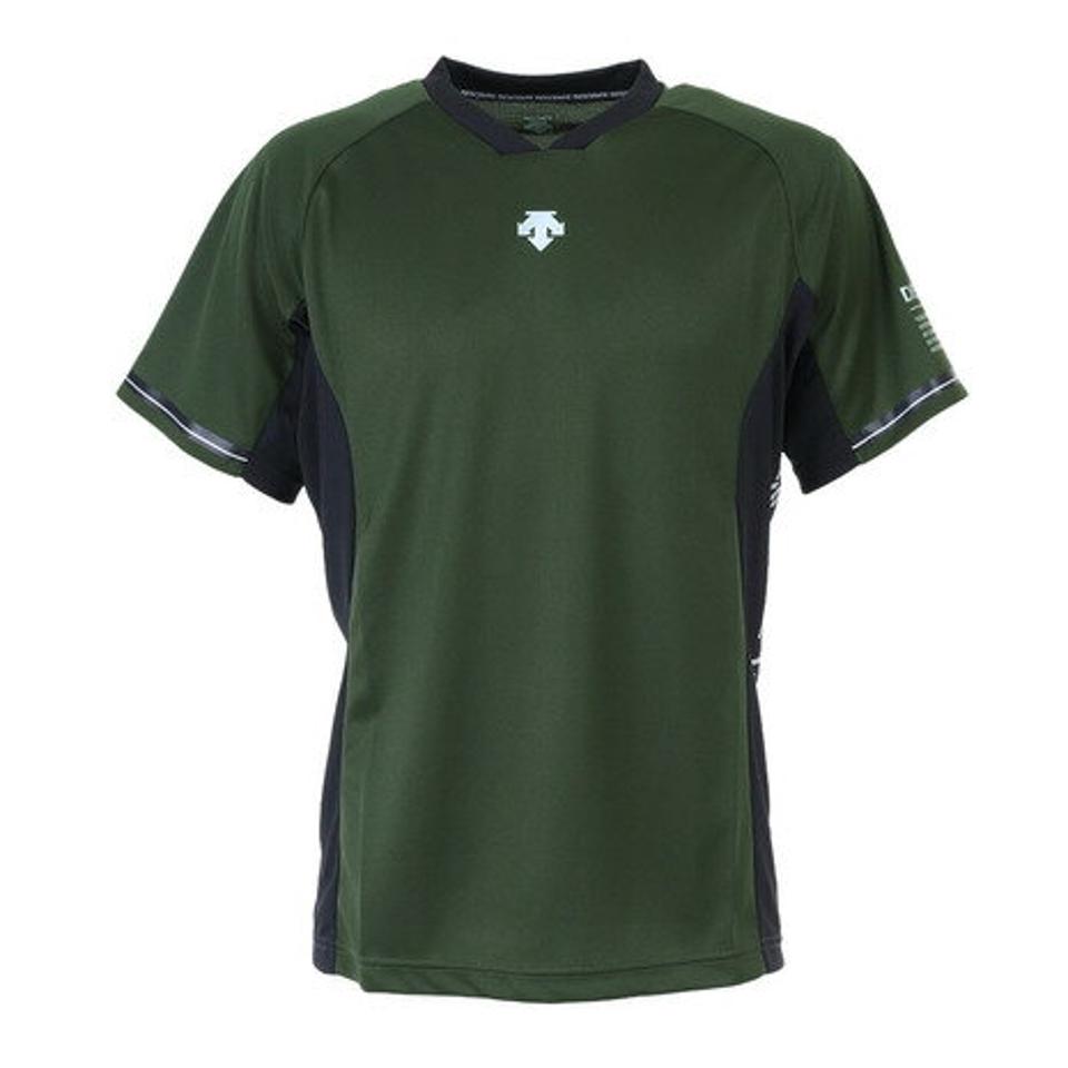 デサント（DESCENTE）（メンズ）バレーボールウェア 半袖プラクティスシャツ DVUUJA50 KH