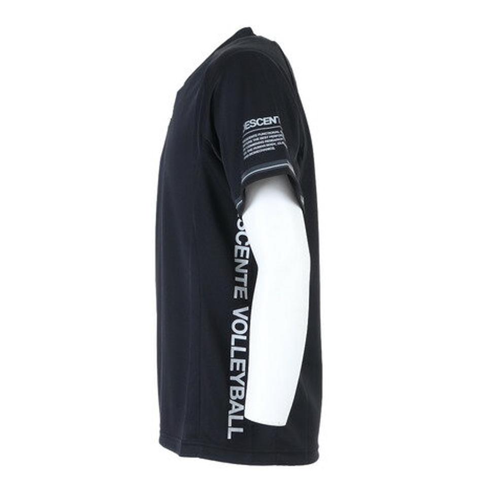 デサント（DESCENTE）（メンズ）バレーボールウェア 半袖プラクティスシャツ DVUUJA50 BK