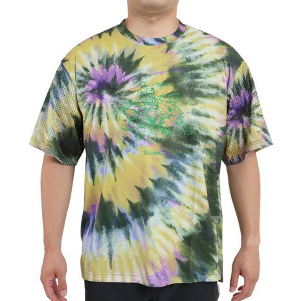 スポルディング（SPALDING）（メンズ）バスケットボールウェア Tシャツ タートルズ スパイラルダイ SMT22146TYL