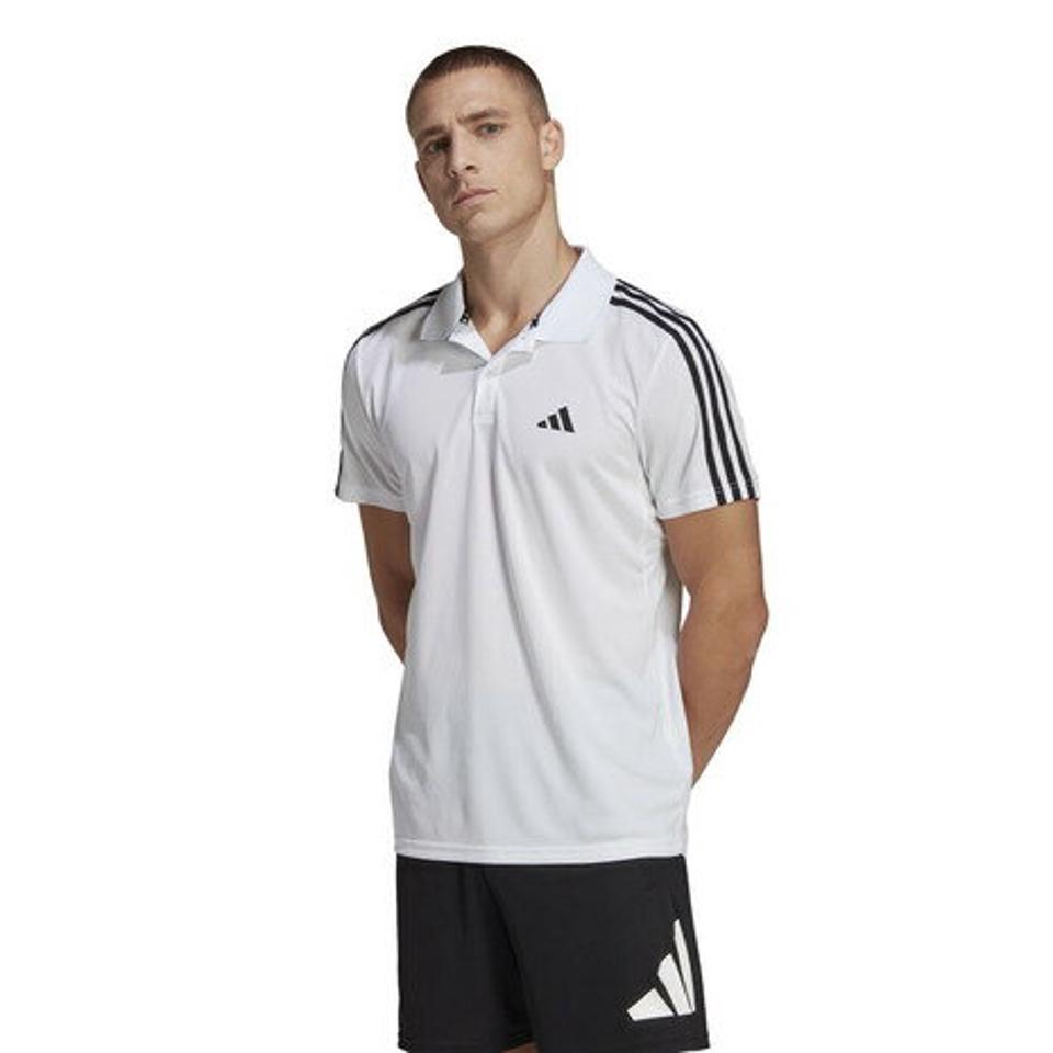 【20%OFFクーポン対象！6/11まで】アディダス（adidas）（メンズ）トレイン エッセンシャルズ ピケ スリーストライプス トレーニング ポロシャツ BXH46-IB8109