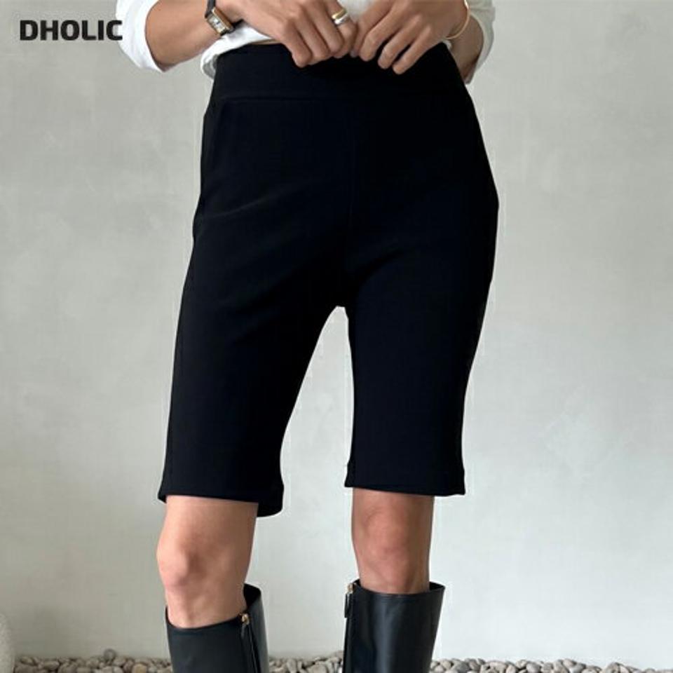 ブラックハーフレギンス・p003731 レディース 【pt】レギンス パンツ ショート丈 スリム 細身 タイト 単色 無地 シンプル ベーシック ハーフ丈 春 夏 秋 カジュアル ラフ 韓国ファッション MKT