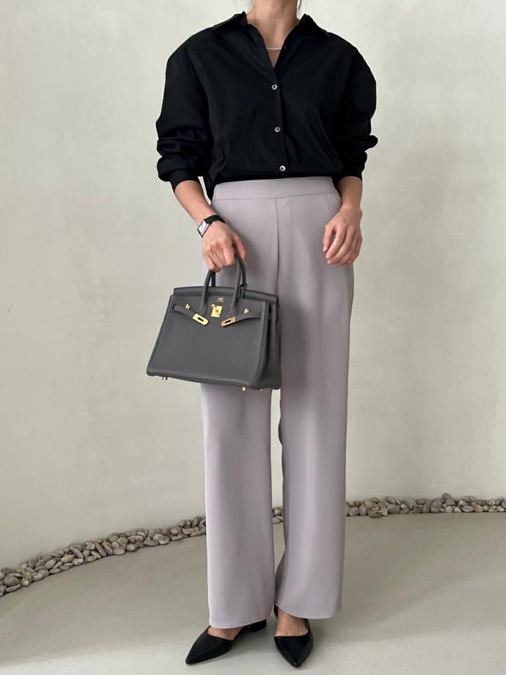 バックゴムスラックス・p003688 レディース 【pt】パンツ ロング丈 単色 無地 シンプル ベーシック バックゴム ウエストゴム スラックス ワイド ゆったり 楽ちん 春 夏 大人 韓国ファッション MKT