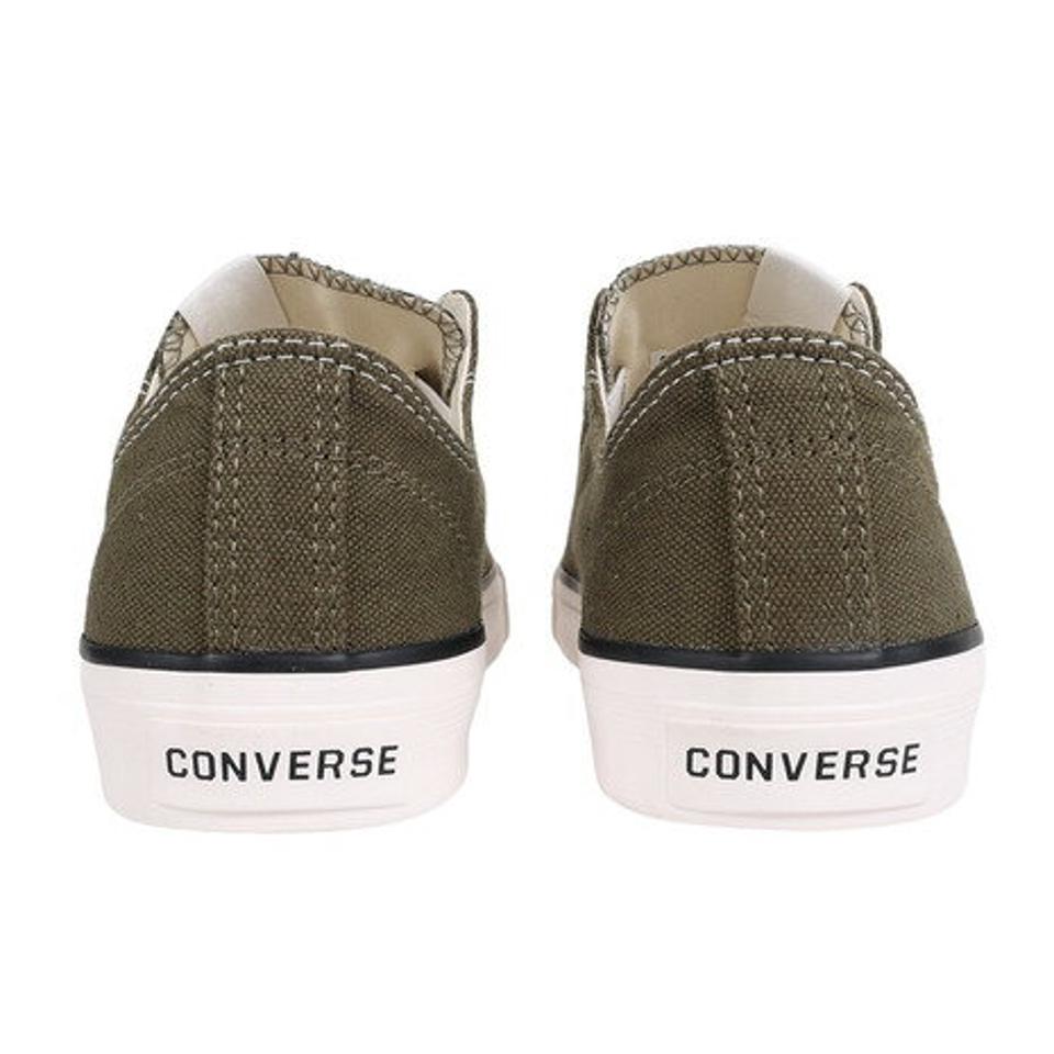 コンバース（CONVERSE）（レディース）スニーカー NEXTAR110 LM SLIP OX オリーブ 38001361 23SS キャンパス シューズ スリッポン カジュアル 街履き