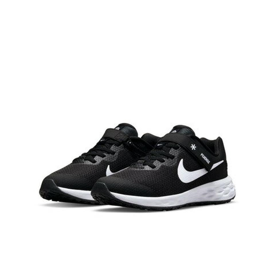 ナイキ（NIKE）（キッズ）ジュニア スポーツ シューズ レボリューション6 フライイーズ ブラック DD1113-003 スニーカー ベルクロ カジュアル 登校 運動