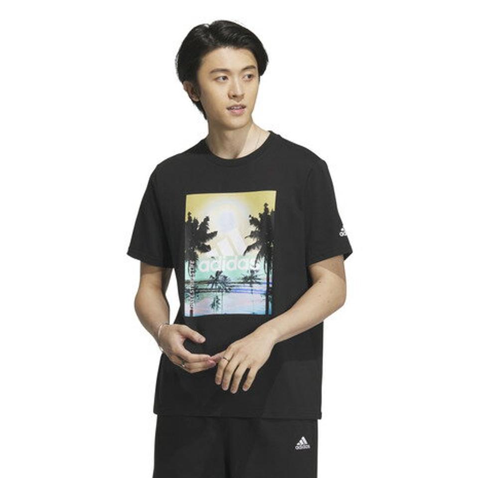 アディダス（adidas）（メンズ）パームツリー グラフィック レギュラーフィットTシャツ IJG11-IK4284