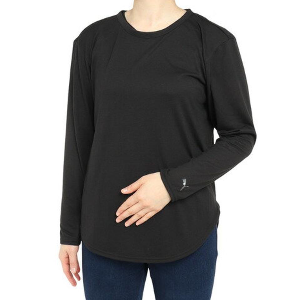 【6/5 24h限定 エントリー＆対象4店舗買い回りで最大P10倍！】プーマ（PUMA）（レディース）長袖Tシャツ レディース ヨガ スタジオ 523536 01 BLK