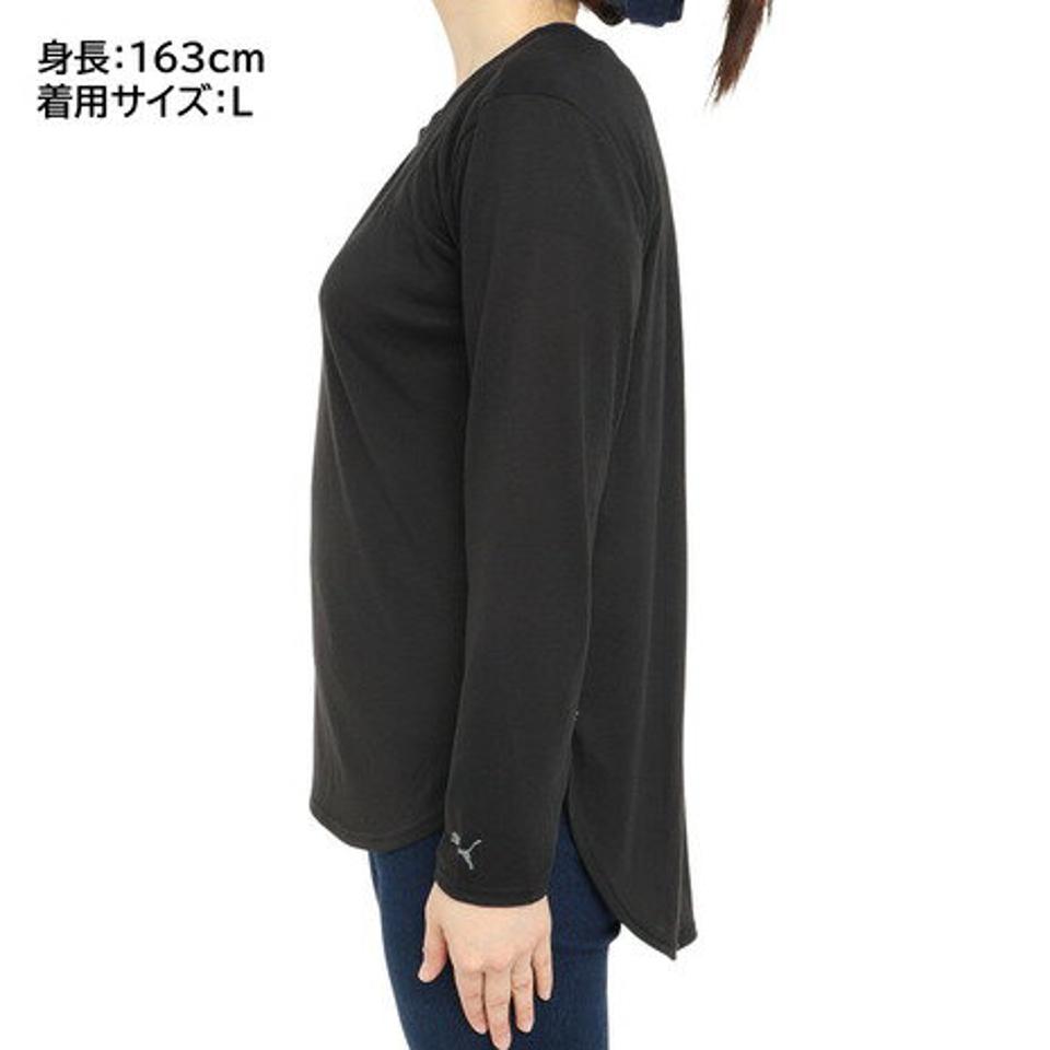 【6/5 24h限定 エントリー＆対象4店舗買い回りで最大P10倍！】プーマ（PUMA）（レディース）長袖Tシャツ レディース ヨガ スタジオ 523536 01 BLK