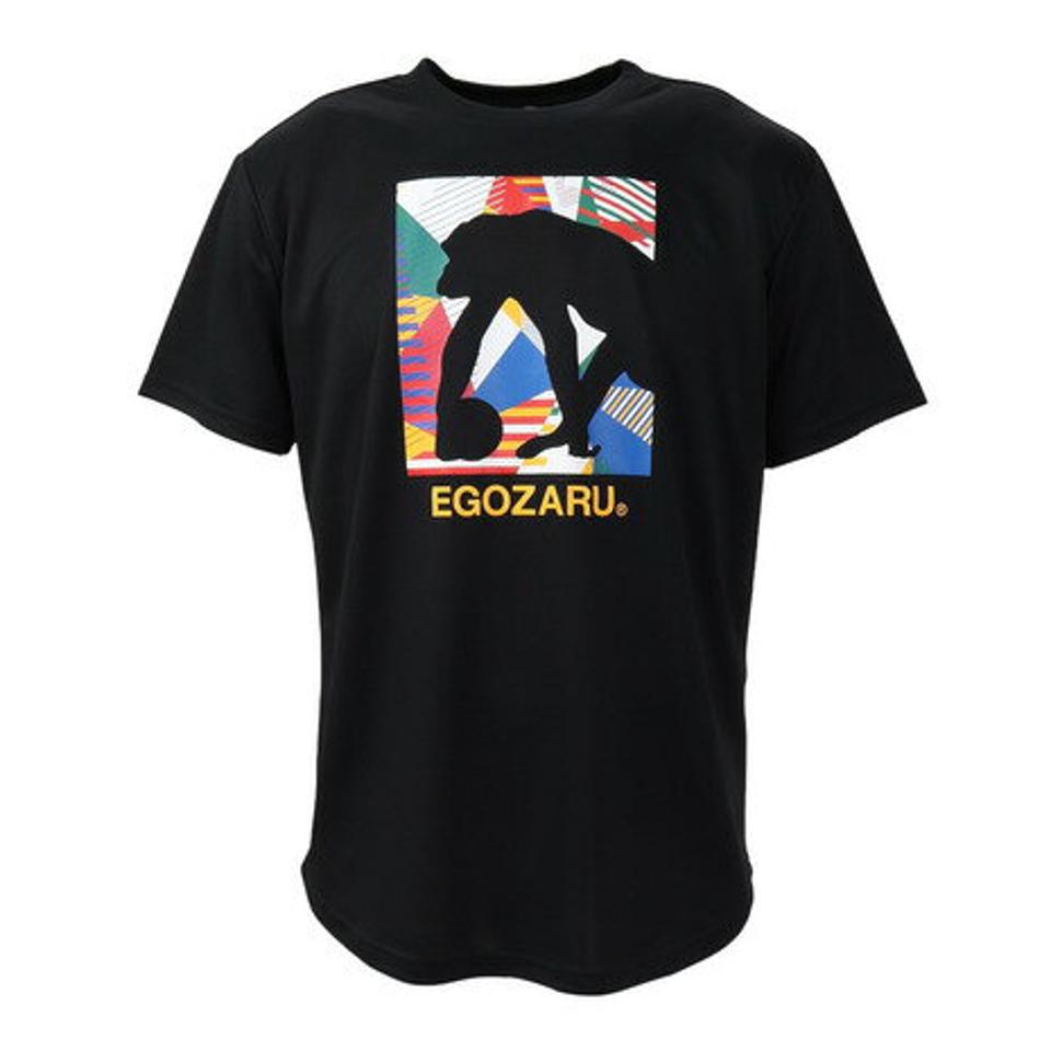 エゴザル（EGOZARU）（メンズ、レディース）バスケットボールウェア ワイドジオメトリックTシャツ EZST-S2307