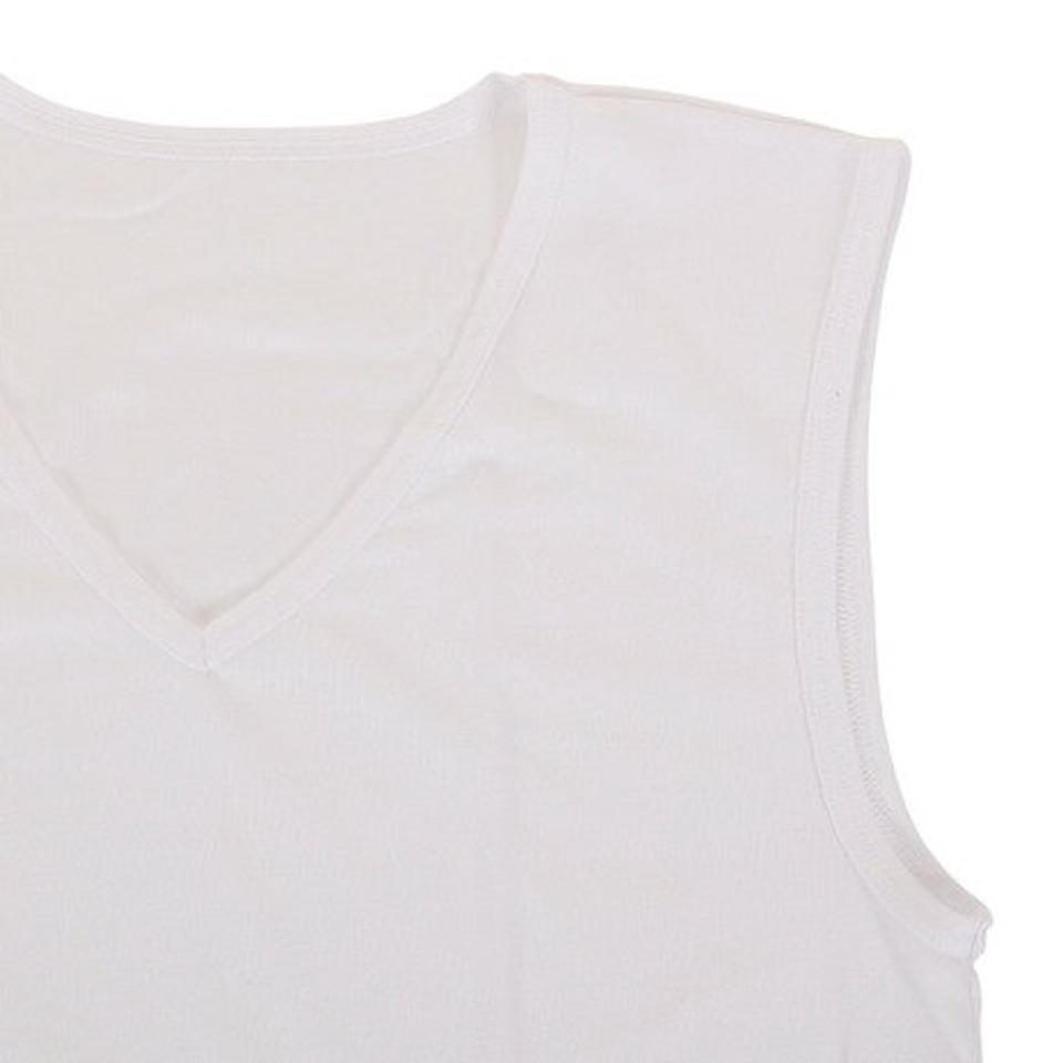 その他ブランド（OTHER BRAND）（メンズ）ドライプラス ノースリーブVネック アンダーシャツ 891PA0ASC6116WHT