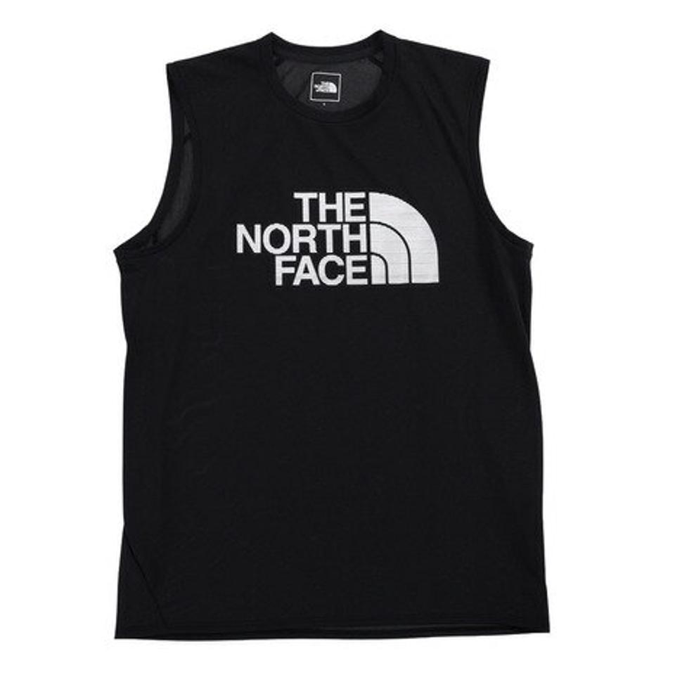 【10%OFFクーポン対象！6/11まで】ノースフェイス（THE NORTH FACE）（メンズ）ランニングウェア タンクトップ スリーブレスGTDロゴクルーシャツ NT12375 K