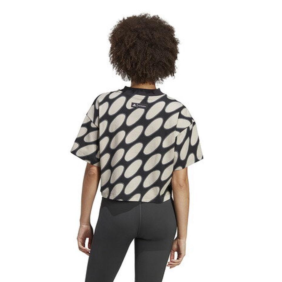 アディダス（adidas）（レディース）半袖シャツ レディース マリメッコ スリーストライプス Tシャツ EUY59