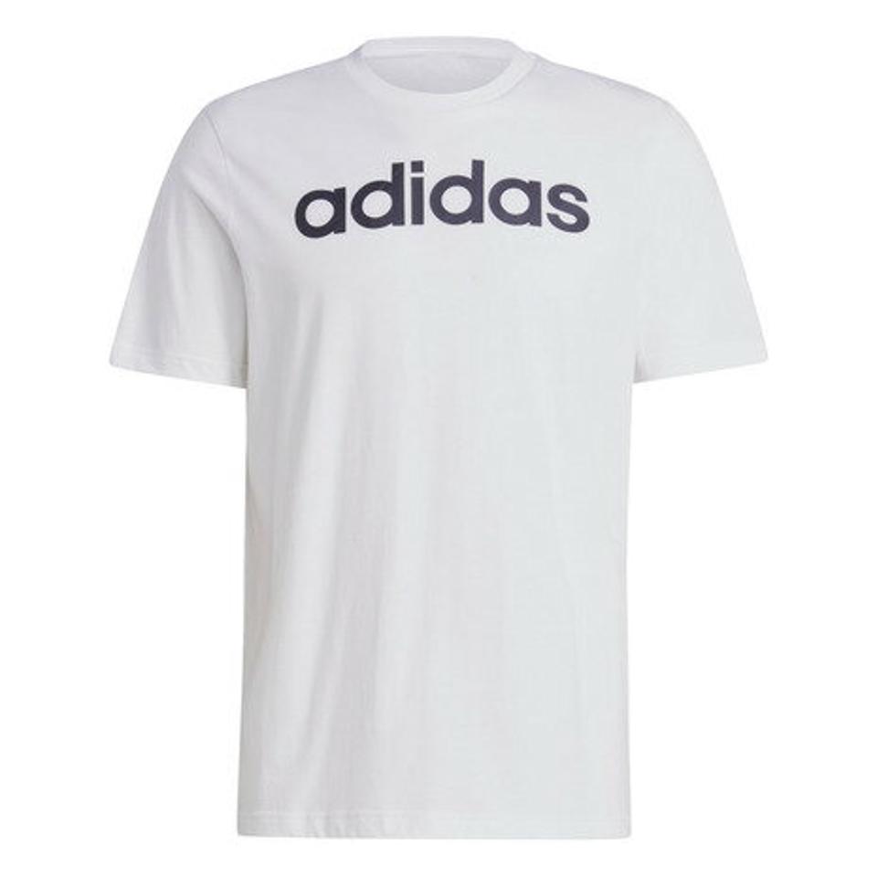 アディダス（adidas）（メンズ）半袖Tシャツ メンズ 白 エッセンシャルズ リニア刺しゅう ロゴ ECQ98-IC9276