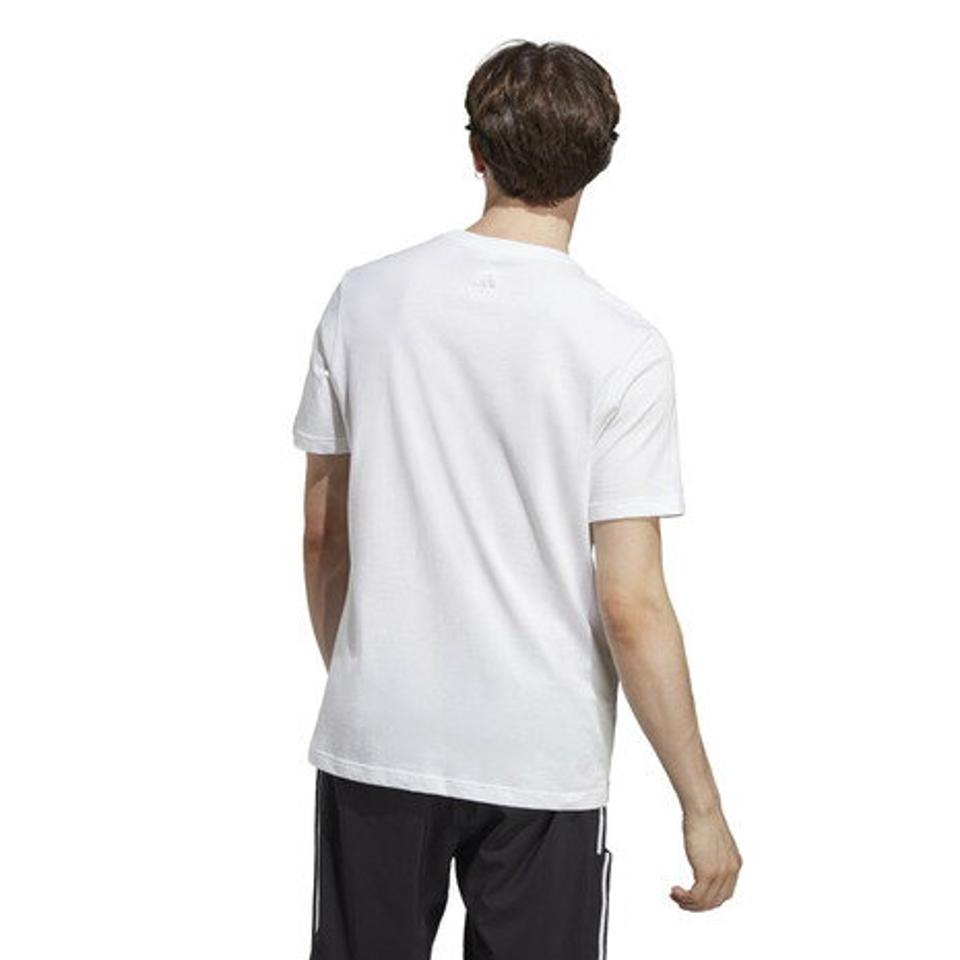 アディダス（adidas）（メンズ）半袖Tシャツ メンズ 白 エッセンシャルズ リニア刺しゅう ロゴ ECQ98-IC9276