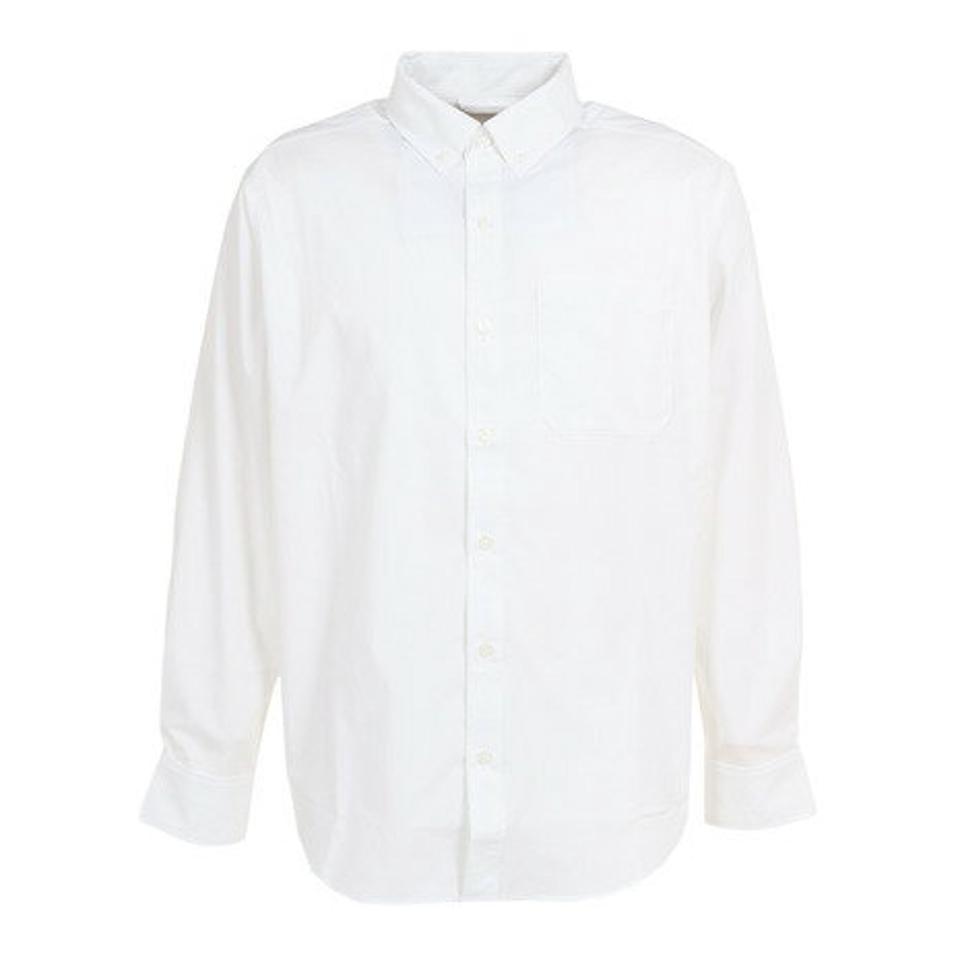 【10％OFFクーポン対象！9/21まで】デサント（DESCENTE）（メンズ）長袖シャツ メンズ ボタンダウン DMMVJB62 WH