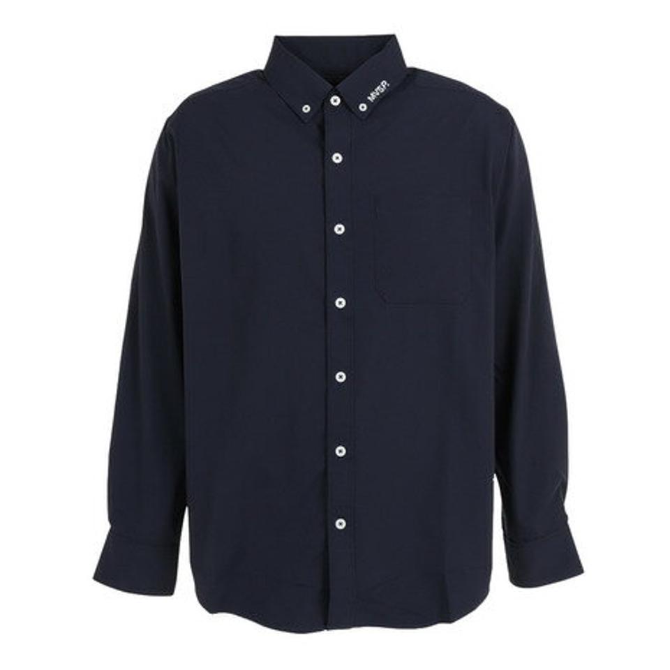 【10％OFFクーポン対象！9/21まで】デサント（DESCENTE）（メンズ）長袖シャツ メンズ ボタンダウン DMMVJB62 NV