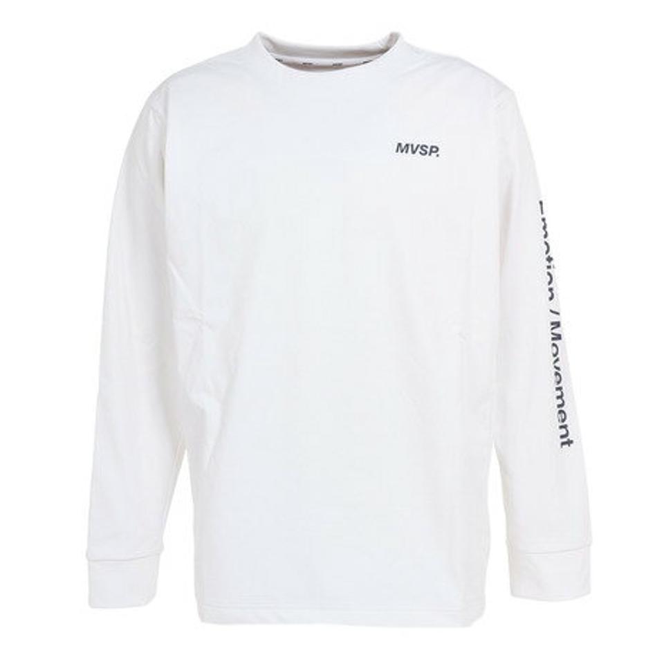 デサント（DESCENTE）（メンズ）長袖Tシャツ メンズ 白 SUNSCREENロゴ DMMVJB56 WH