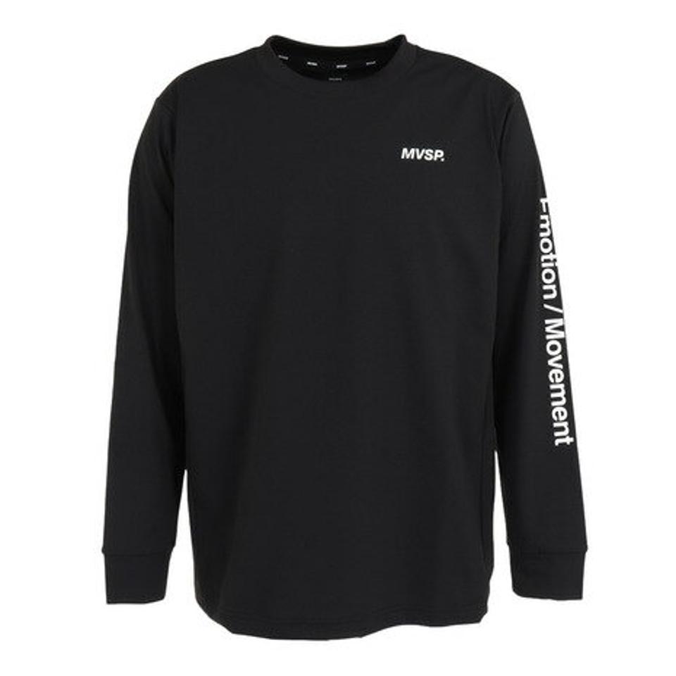 デサント（DESCENTE）（メンズ）長袖Tシャツ メンズ SUNSCREEN ロゴ ロングシャツ DMMVJB56 BK