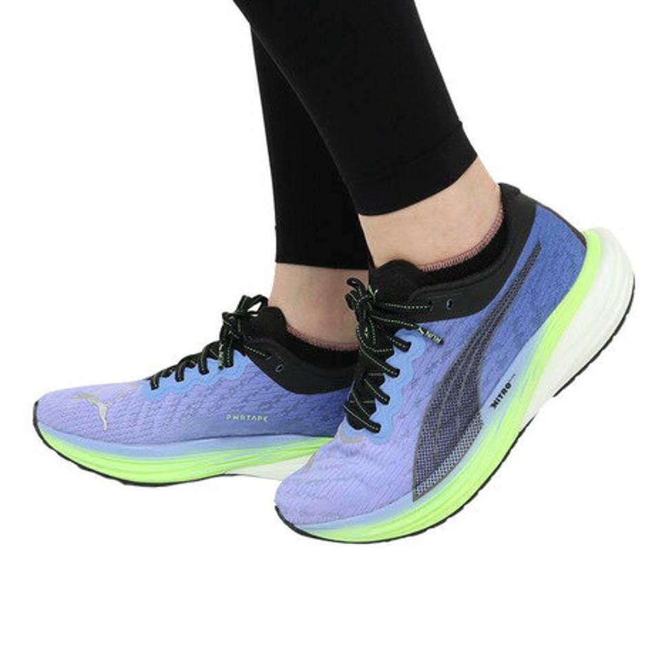 プーマ（PUMA）（レディース）ランニングシューズ ウィメンズ ディヴィエイト ニトロ 2 ブルー パープル 37685510 スニーカー ジョギング トレーニング 軽量