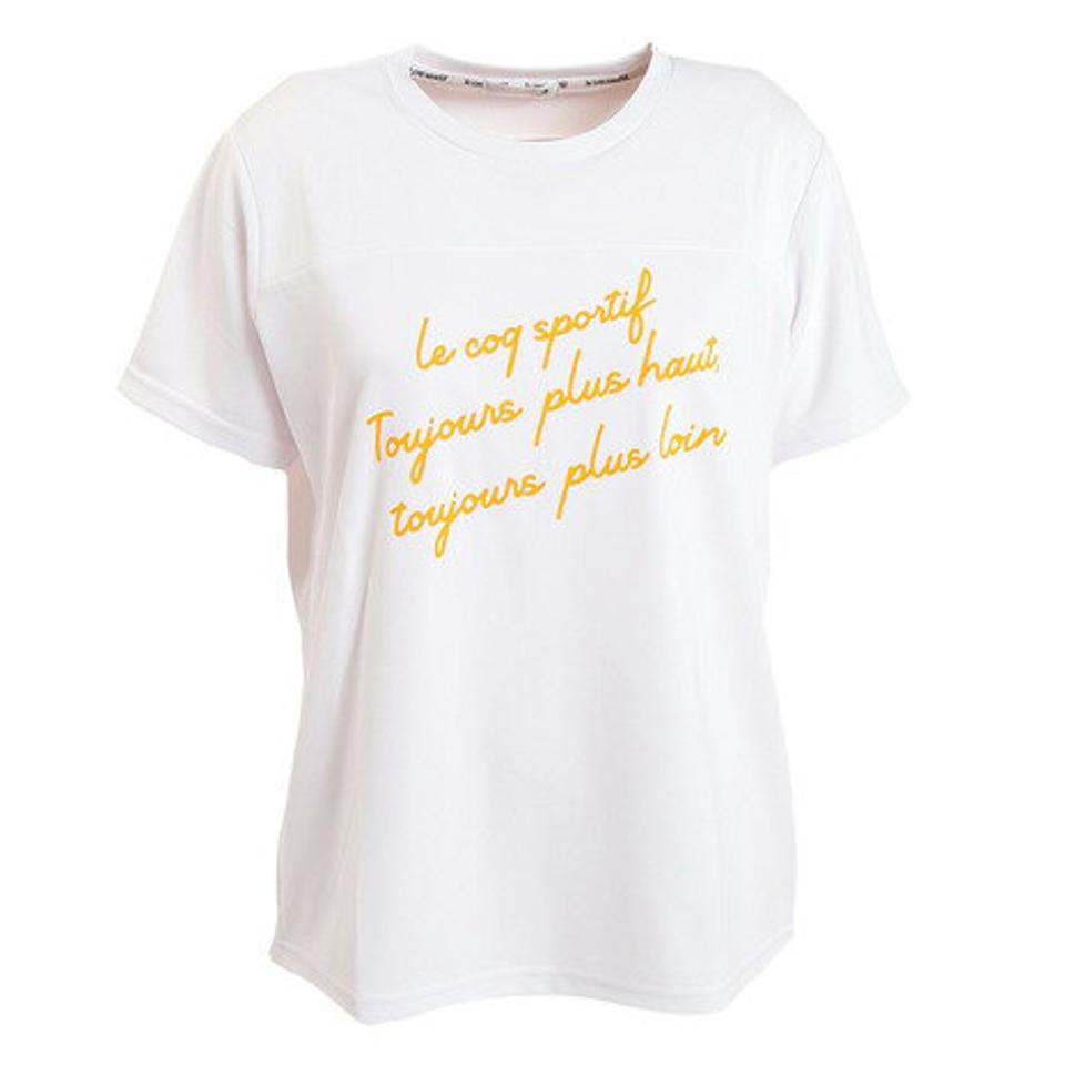 ルコック スポルティフ（le coq sportif）（レディース）半袖シャツ レディース EXcDRY D-Tec QMWVJA05 WH