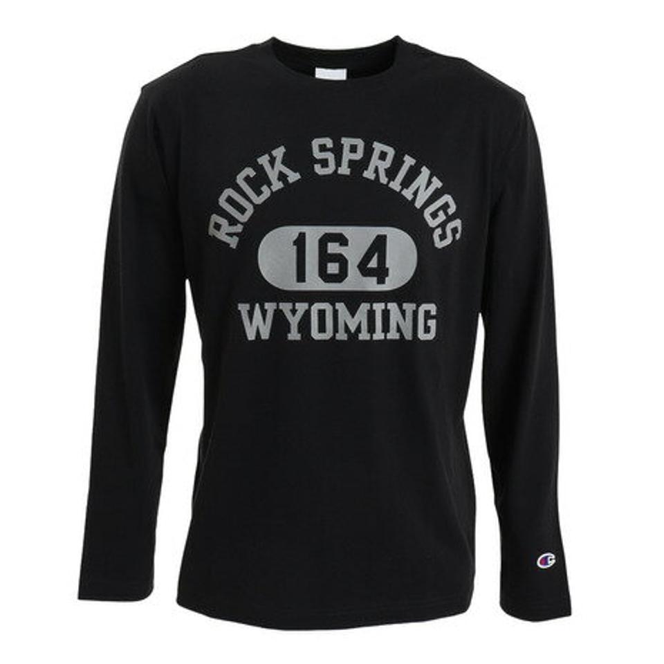 【10%OFFクーポン対象！8/10まで】チャンピオン-ヘリテイジ（CHAMPION-HERITAGE）（メンズ）長袖Tシャツ メンズ 黒 BA COLLEGE プリントTシャツ C3-X413 090