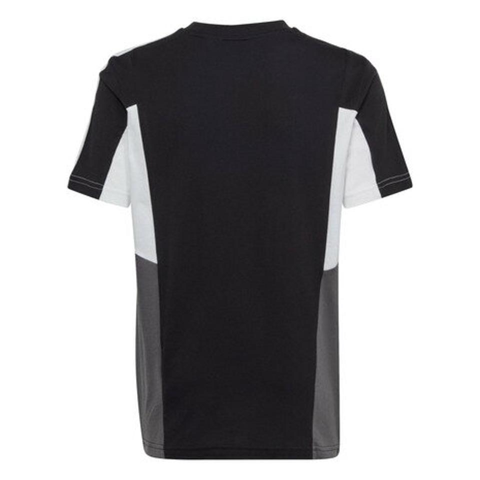 アディダス（adidas）（キッズ）Tシャツ tシャツ 半袖 スリーストライプス レギュラーフィット ECO33-HR6329 綿100% ブラック 黒