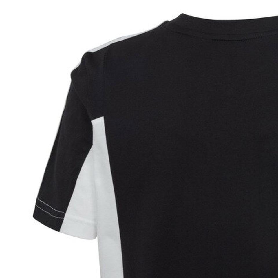 アディダス（adidas）（キッズ）Tシャツ tシャツ 半袖 スリーストライプス レギュラーフィット ECO33-HR6329 綿100% ブラック 黒